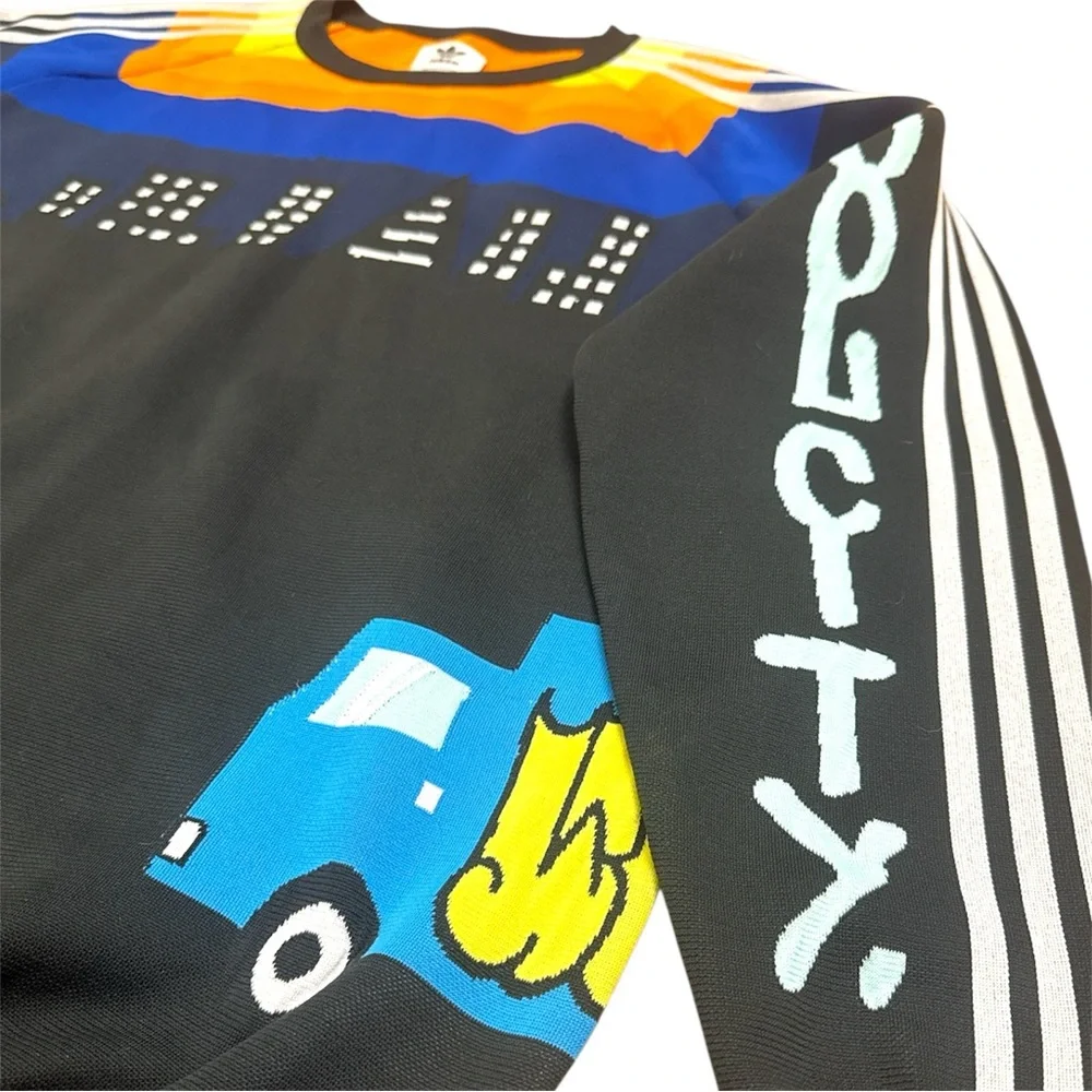 adidas Originals X United Arrows & Sons Crewneck Black Sweatshirt Size XL - Picture 4 of 9